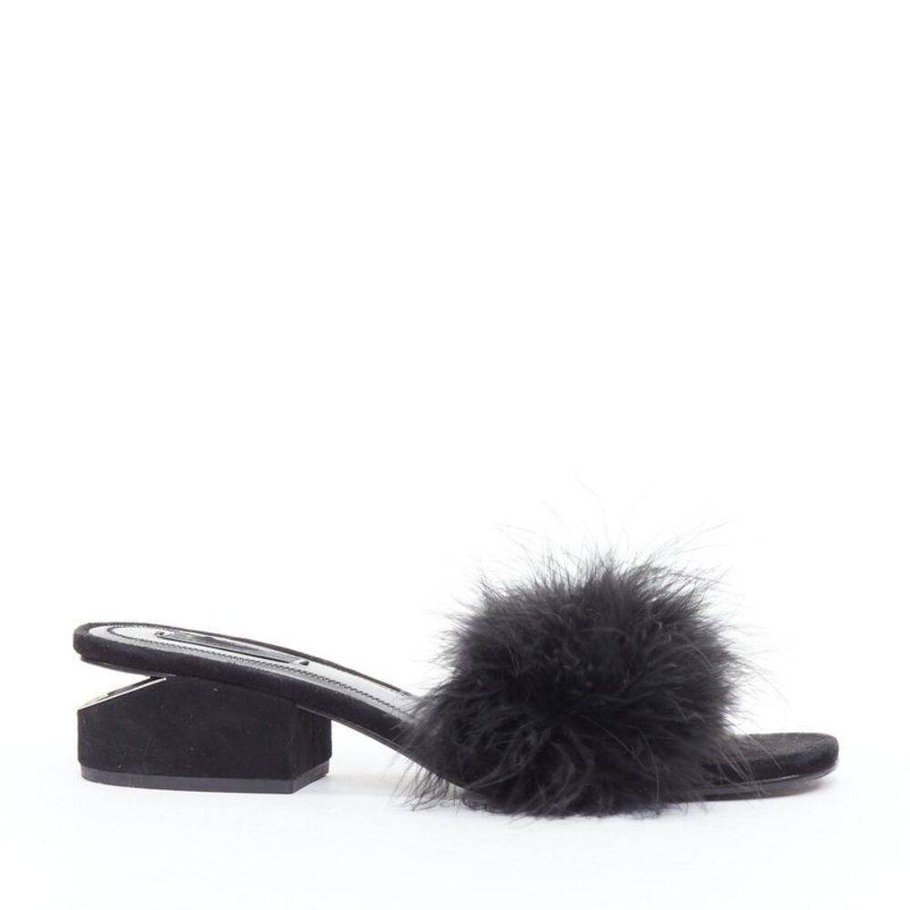 Alexander Wang Feather Suede Mules